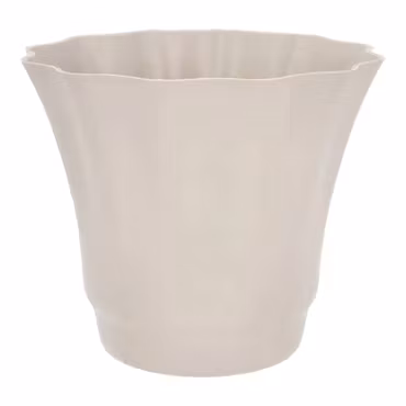 Kruka Flounce Beige återanvänd plast Ø20cm