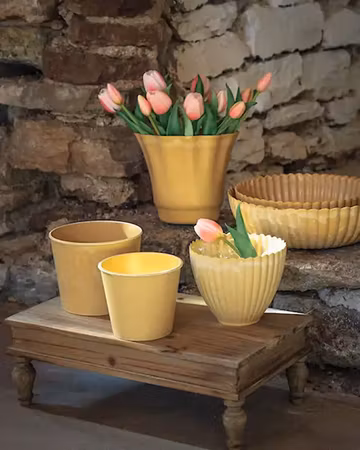 Kruka Romantik Gul Ø16cm