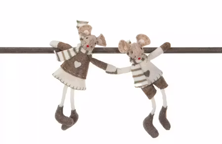 Magnetmus flicka beige 16 cm