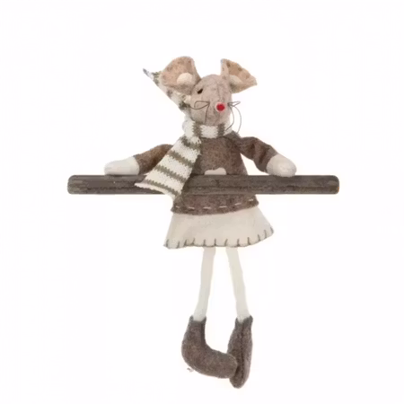 Magnetmus flicka beige 16 cm