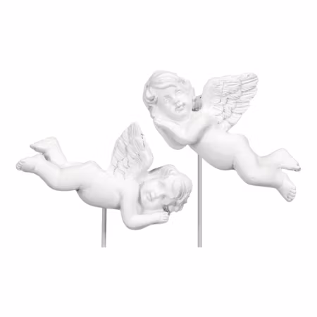Stick Änglar Sovande Vita 6cm