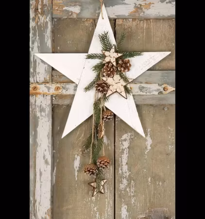 Stick Näver Stjärna Dubbelsidig 10cm