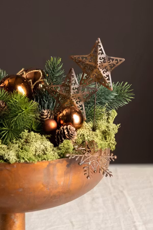 Stick Stjärna Metall Brun 8cm