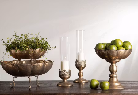 Ljuslykta Leah Guldbrun 43 cm