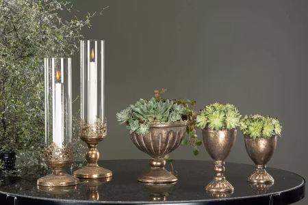 Ljuslykta Leah Guldbrun 38 cm