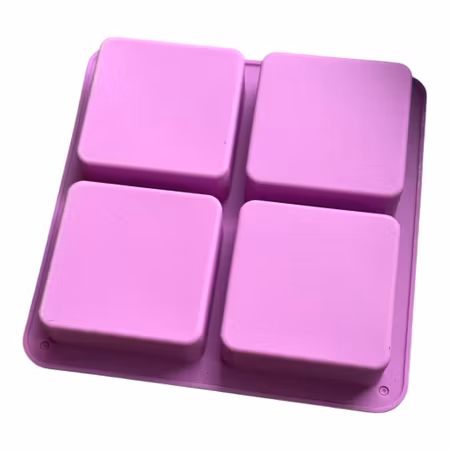 Silikonform till fyra olika tvålmönster