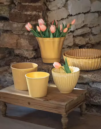 Skål Romantik Gul Ø25cm