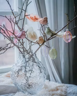 Clip Fågel Sunniva Gul 17 cm