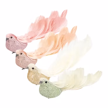 Clip Fågel Sunniva Gul 17 cm