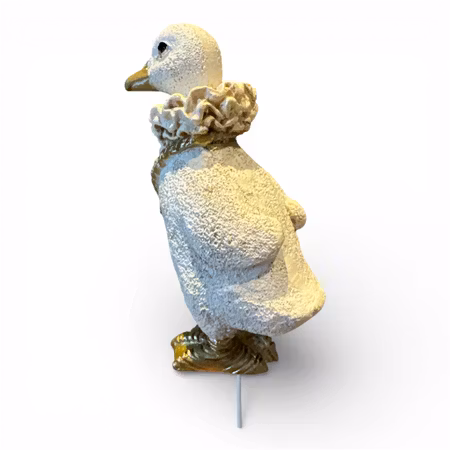 Anka med halsband blompinne 8 cm