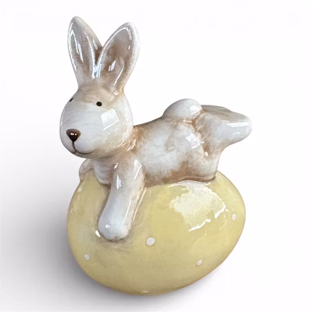Dekoration Kanin med Ägg gul 14 cm