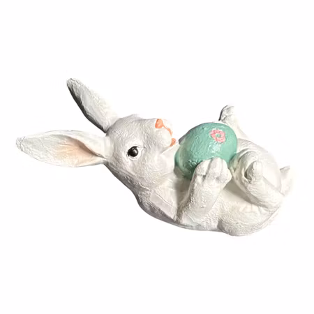 Kanin på rygg 14x8x10cm