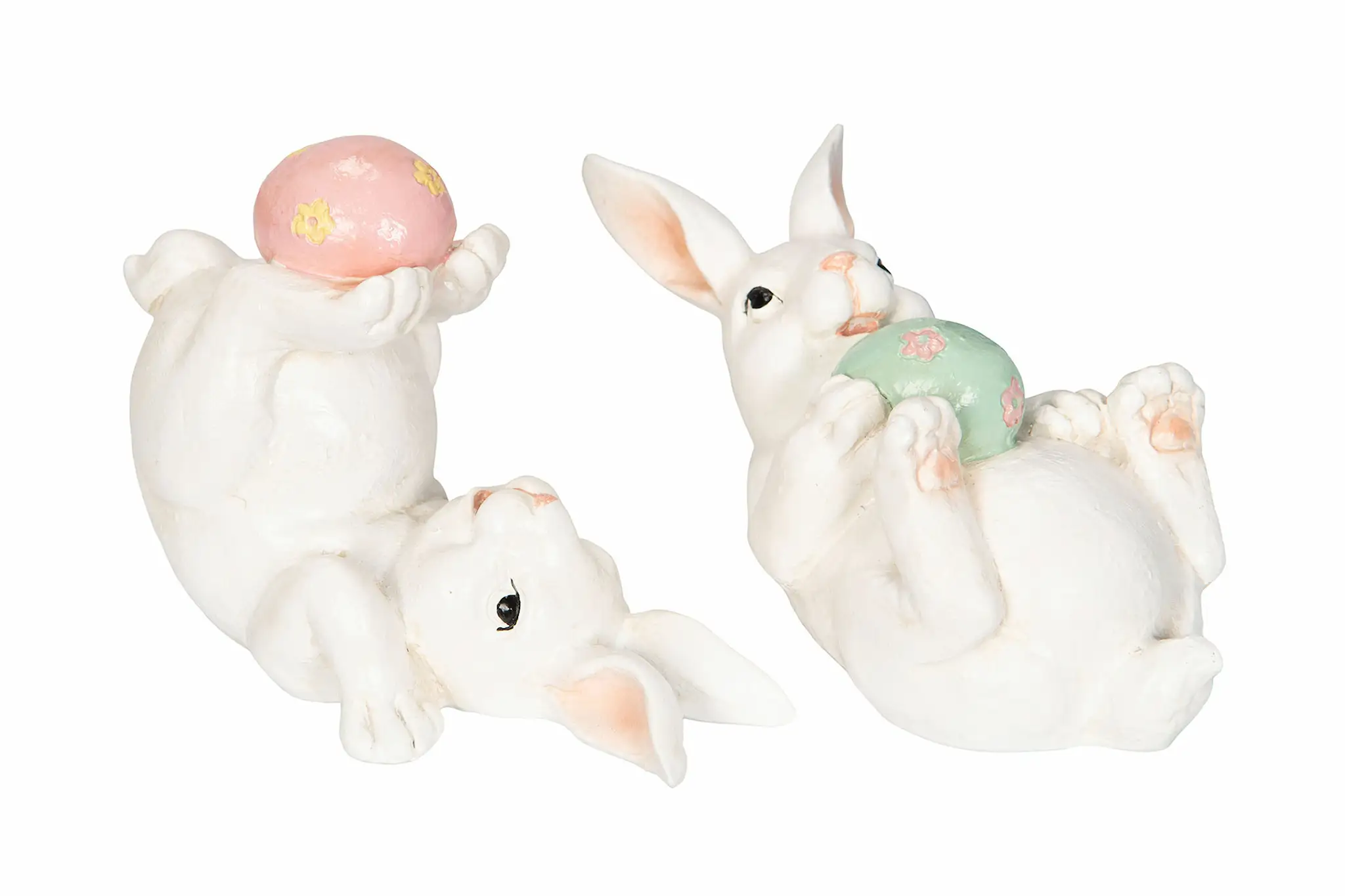 Kanin med rosa ägg 14x8x10cm