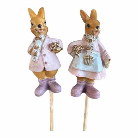 PÅSKSTICKS HARE ROSA 2 st