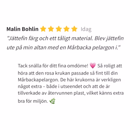 Kruka Flounce rosa 20 cm