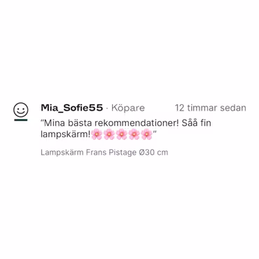 Lampskärm Frans Pistage 30 cm