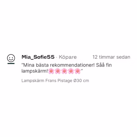 Lampskärm Frans Pistage 30 cm