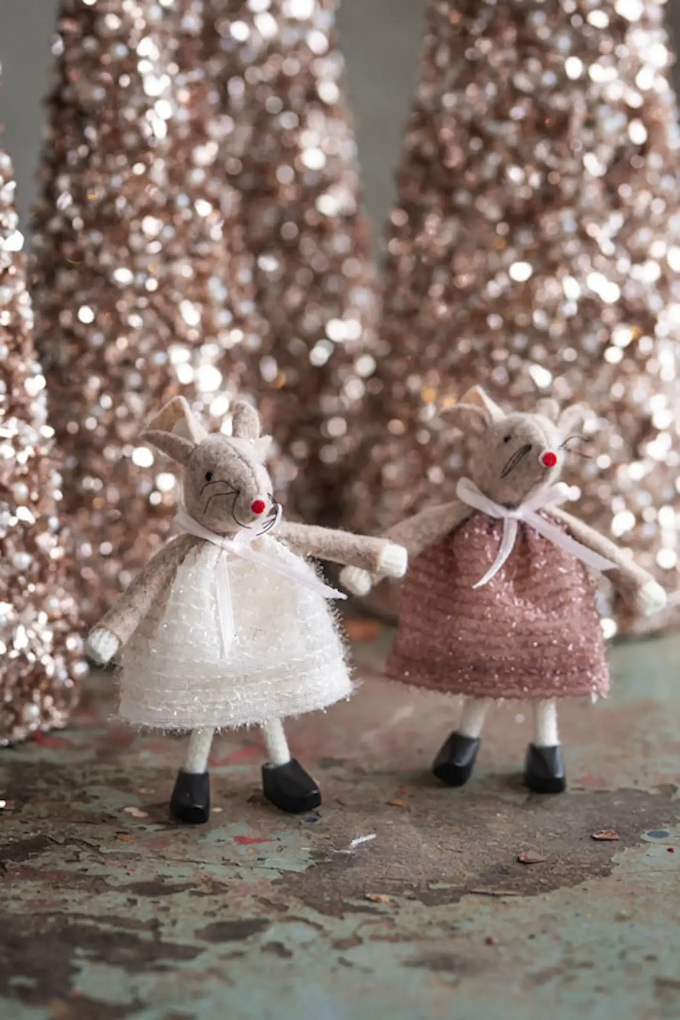Mus Glitterklänning Mix 11 cm
