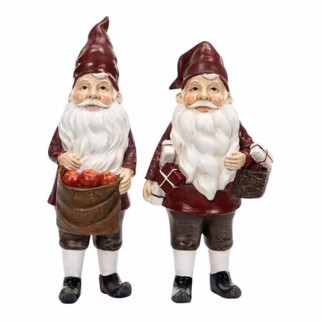 Tomtepar med Äpplen & Julklappar 15 cm