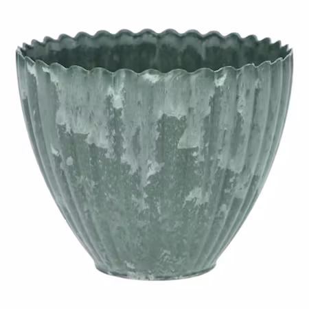 Kruka Romantik grön återanvänd plast Ø16 cm