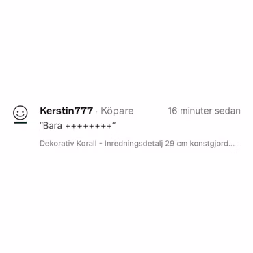 Hög smal korall i vitt 29 cm