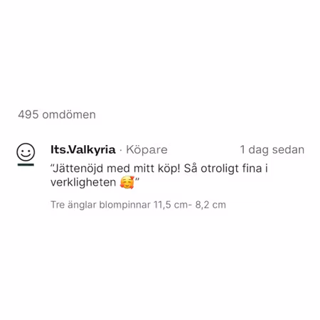 Ängel på blompinne – Vit & Guld, 11,5 cm