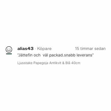 Ljusstake blå papegoja
