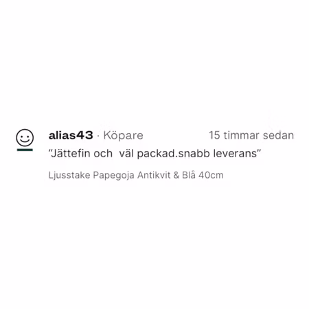 Ljusstake blå papegoja
