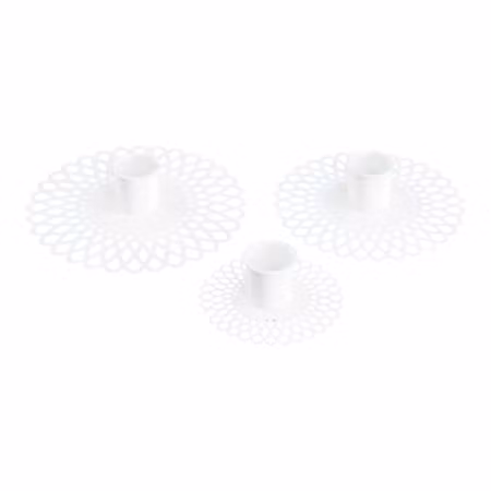 Kronljushållare Doris Emalj Vit 3-pack