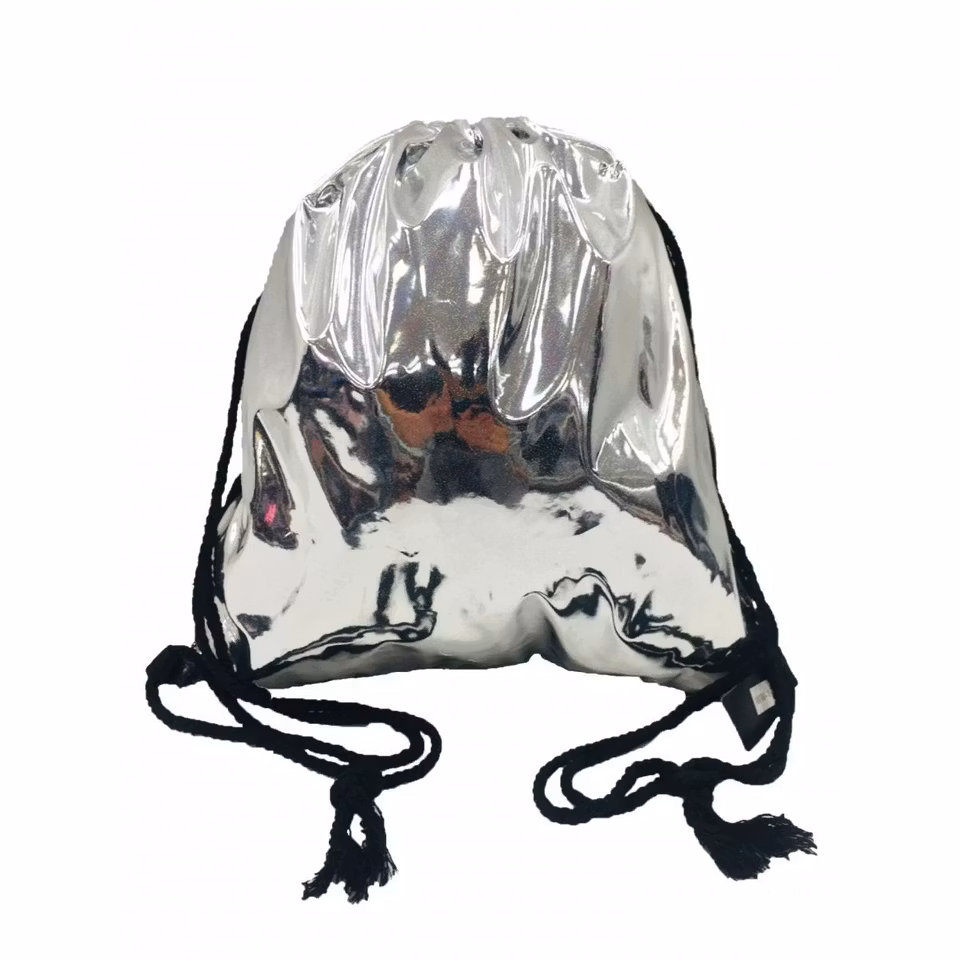 Gympapåse, glittrig, silver