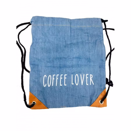Gympapåse i Jeanstygs/demin - 'Coffee Lover'