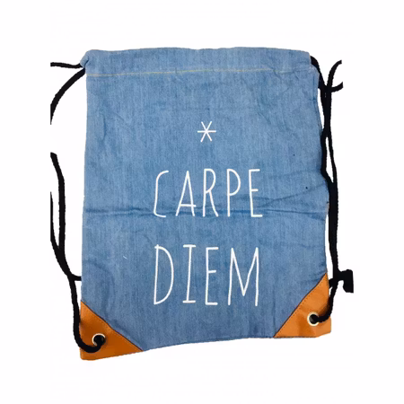 Gympapåse i Jeanstyg/Denim - Carpe Diem
