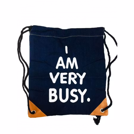 Gympapåse i Denim - I Am Very Busy