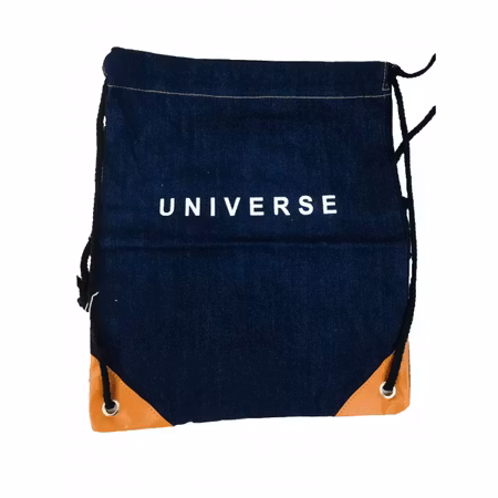 Gympapåse i Denim med texten 'UNIVERSE'