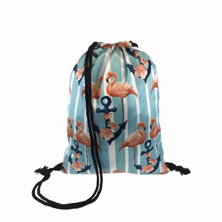 Randig Gympapåse med Ankare, Flamingos och Blommor