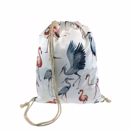 Gympapåse med Flamingos, Vit