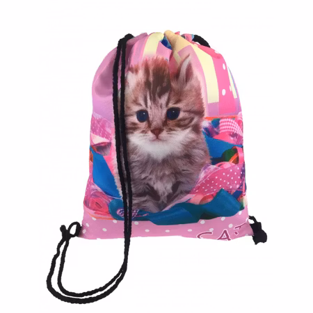 Gympapåse med Kattmotiv på Rosa Bakgrund