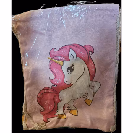 Rosa Gympapåse med Vit Unicorn