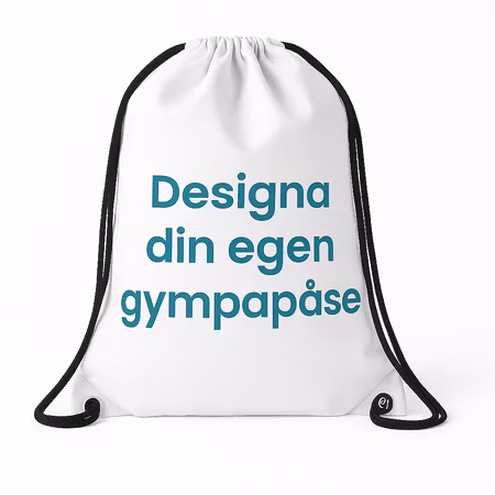 Designa din gympapåse – Vit återvunnen polyester (rPET)