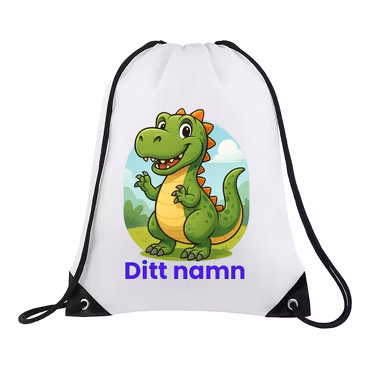 Grön dinosaurie – Gympapåse med namn