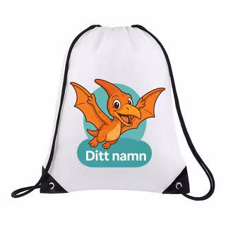 Personlig gympapåse med flygödla + namn