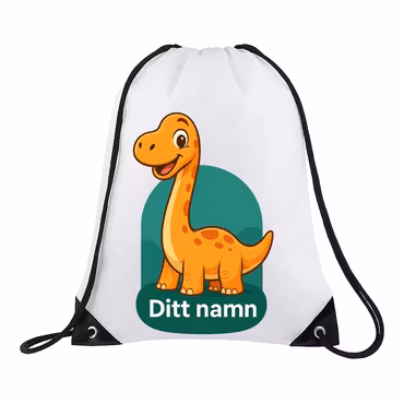 Gympapåse med långhals-dinosaurie + namn