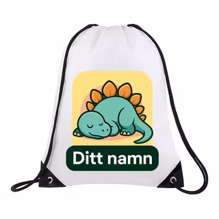 Personlig gympapåse – Sovande dinosaurie med namn