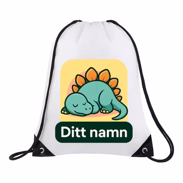 Personlig gympapåse – Sovande dinosaurie med namn