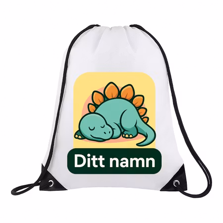 Personlig gympapåse – Sovande dinosaurie med namn