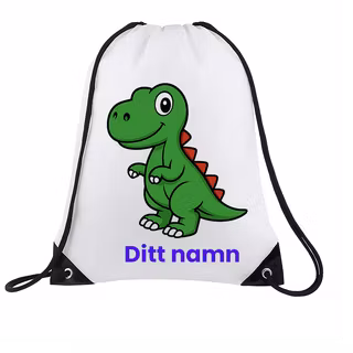 Gympapåse med Grön Dinosaurie – Personlig med Namn