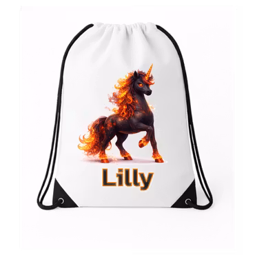 Personlig Gympapåse – Unicorn -Eld & mörk magi