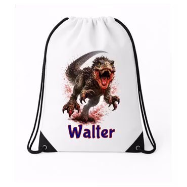 Gympapåse Rasande raptor – blod & action (+eget namn)