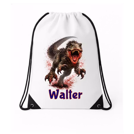 Gympapåse Rasande raptor – blod & action (+eget namn)