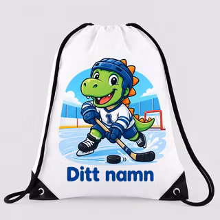 Gympapåse med ishockeyspelande Dino